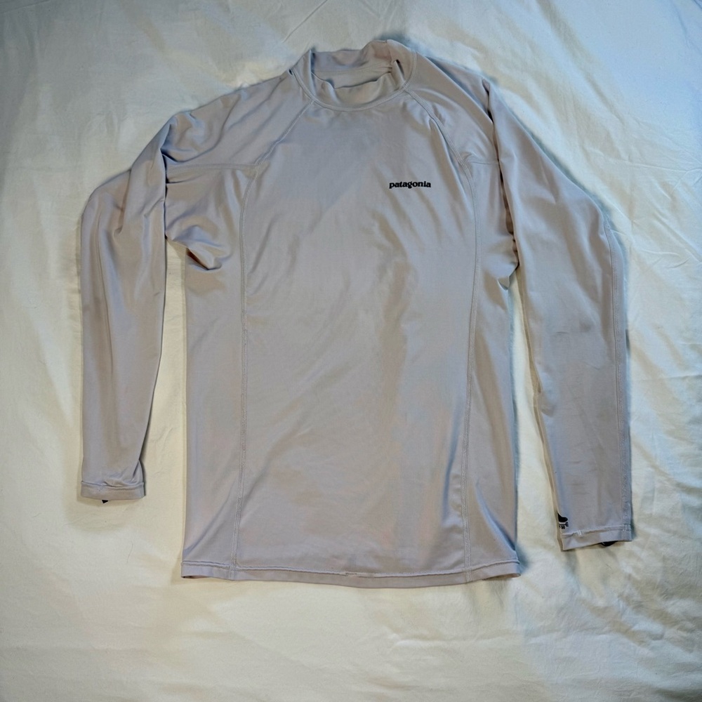 Patagonia White Long Sleeve Shirt UPF 50 | M